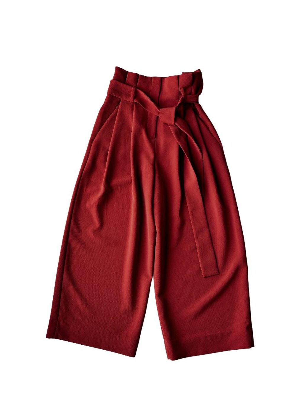 COS Rust Paperbag Wide-Leg Culottes